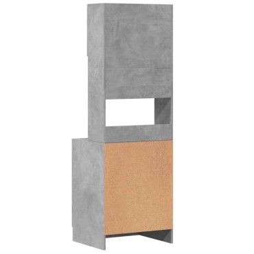 vidaXL Στήλη Κουζίνας Γκρι Σκυρ. 60x50x180cm από Επεξεργασμένο Ξύλο