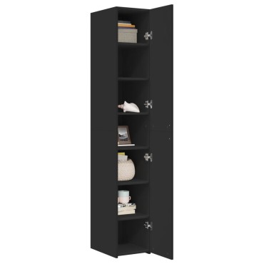 vidaXL Ντουλάπι Μαύρο 30x42,5x185cm από Επεξεργασμένο Ξύλο 1 τεμ.