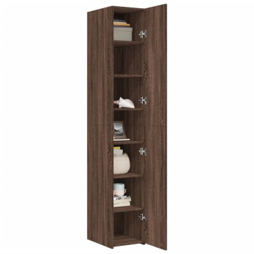 vidaXL Ντουλάπι Καφέ Δρυς 30x42,5x185cm από Επεξεργασμένο Ξύλο 1 τεμ.