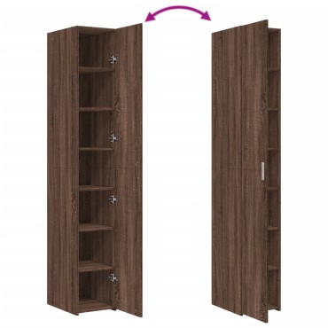 vidaXL Ντουλάπι Καφέ Δρυς 30x42,5x185cm από Επεξεργασμένο Ξύλο 1 τεμ.