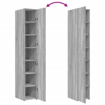 vidaXL Ντουλάπι Γκρι Sonoma 30x42,5x185cm από Επεξεργασμένο Ξύλο 1 τεμ.