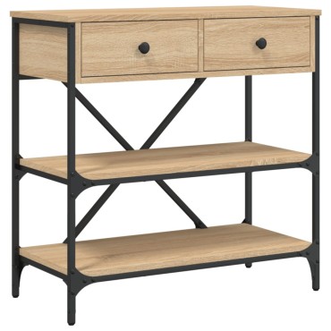 vidaXL Τραπέζι Κονσόλα Sonoma Δρυς 75x34,5x75cm Επεξεργασμένο Ξύλο 1 τεμ.