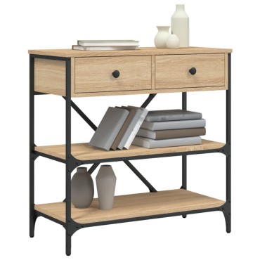 vidaXL Τραπέζι Κονσόλα Sonoma Δρυς 75x34,5x75cm Επεξεργασμένο Ξύλο 1 τεμ.
