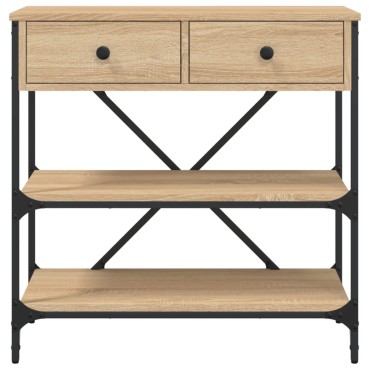 vidaXL Τραπέζι Κονσόλα Sonoma Δρυς 75x34,5x75cm Επεξεργασμένο Ξύλο 1 τεμ.