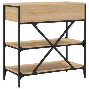 vidaXL Τραπέζι Κονσόλα Sonoma Δρυς 75x34,5x75cm Επεξεργασμένο Ξύλο 1 τεμ.