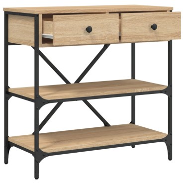 vidaXL Τραπέζι Κονσόλα Sonoma Δρυς 75x34,5x75cm Επεξεργασμένο Ξύλο 1 τεμ.