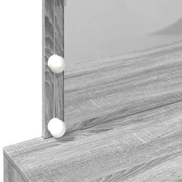 vidaXL Μπουντουάρ με LED Γκρι Sonoma 100x40x120cm 1 τεμ.