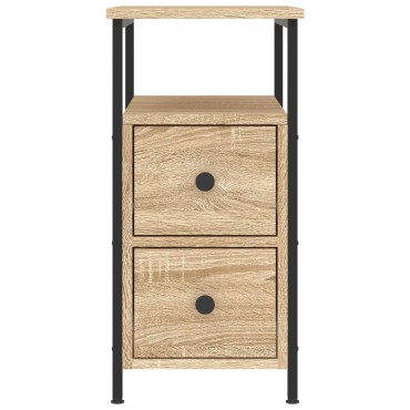 vidaXL Κομοδίνο Sonoma Δρυς 30x60x60cm από Επεξεργασμένο Ξύλο 1 τεμ.