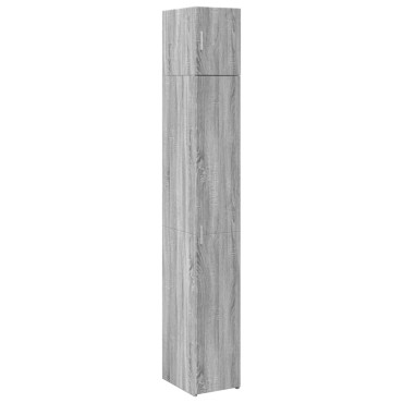 vidaXL Ντουλάπι Αποθήκευσης Στενό Γκρι 30x42,5x225cm Επεξεργ. Ξύλο 1 τεμ.