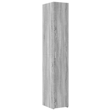 vidaXL Ντουλάπι Αποθήκευσης Στενό Γκρι 30x42,5x225cm Επεξεργ. Ξύλο 1 τεμ.