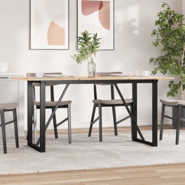 vidaXL Πόδια Τραπεζαρίας σε Σχήμα «Ο» 140x60x73cm Ατσάλι 1 τεμ.