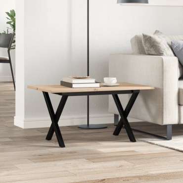 vidaXL Τραπεζάκι Σαλονιού Πλαίσιοx80x50x40cm Μασίφ Πεύκο/Ατσάλι