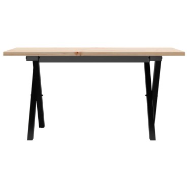 vidaXL Τραπεζάκι Σαλονιού Πλαίσιοx80x50x40cm Μασίφ Πεύκο/Ατσάλι