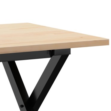 vidaXL Τραπεζάκι Σαλονιού Πλαίσιοx80x50x40cm Μασίφ Πεύκο/Ατσάλι