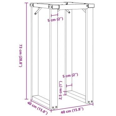 vidaXL Πόδια Τραπεζαρίας σε Σχήμα «Ο» 40x40x73cm Ατσάλι 1 τεμ.