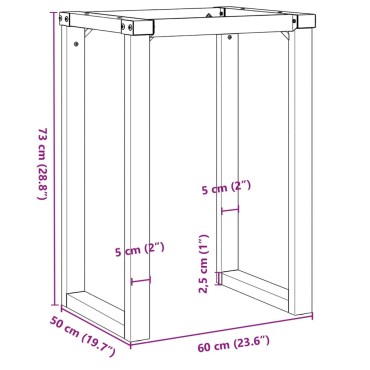 vidaXL Πόδια Τραπεζαρίας σε Σχήμα «Ο» 60x50x73cm Ατσάλι 1 τεμ.