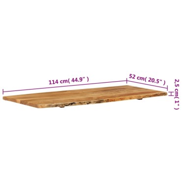vidaXL Πάγκος Μπάνιου 114x52x2,5 εκ. από Μασίφ Ξύλο Ακακίας