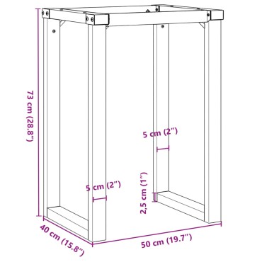 vidaXL Πόδια Τραπεζιού Σαλονιού σε Σχήμα «Ο» 50x40x73cm Ατσάλι 1 τεμ.