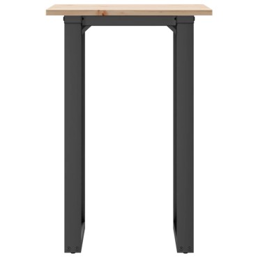 vidaXL Τραπέζι Τραπεζαρίας Πλαίσιο Ο50x50x75cm Μασίφ Πεύκο/Ατσάλι 1 τεμ.