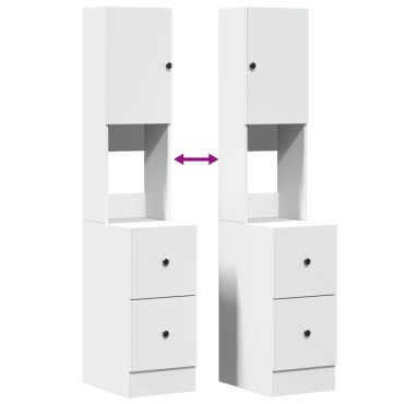 vidaXL Στήλη Κουζίνας Λευκή 35x50x180cm από Επεξεργασμένο Ξύλο