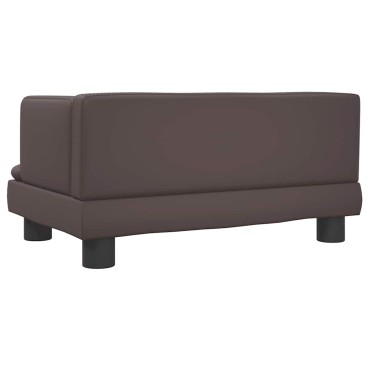 vidaXL Κρεβάτι Σκύλου Καφέ 60 x 40 x 30 εκ. από Συνθετικό Δέρμα