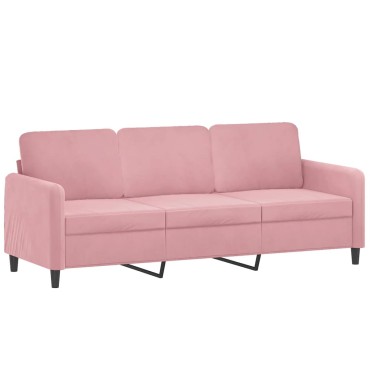 vidaXL Σετ Σαλονιού 2 τεμ. Ροζ από Βελούδο 138x77x80cm  Διθέσιος Τριθέσιος