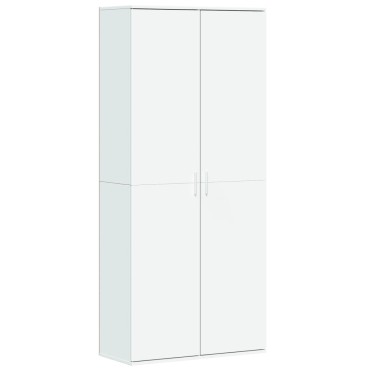 vidaXL Ντουλάπι Λευκό 80x35x180cm από Επεξεργασμένο Ξύλο 1 τεμ.