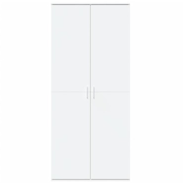 vidaXL Ντουλάπι Λευκό 80x35x180cm από Επεξεργασμένο Ξύλο 1 τεμ.