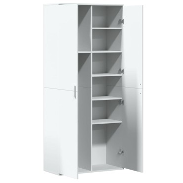 vidaXL Ντουλάπι Λευκό 80x35x180cm από Επεξεργασμένο Ξύλο 1 τεμ.