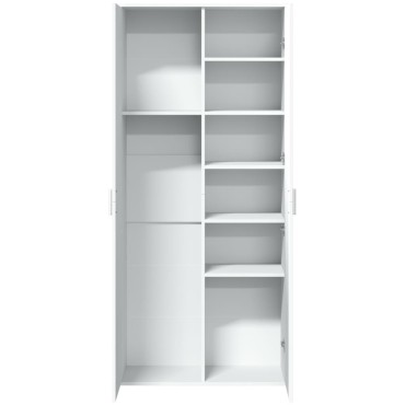 vidaXL Ντουλάπι Λευκό 80x35x180cm από Επεξεργασμένο Ξύλο 1 τεμ.