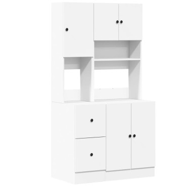 vidaXL Στήλη Κουζίνας Λευκή 95x50x180cm από Επεξεργασμένο Ξύλο