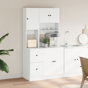 vidaXL Στήλη Κουζίνας Λευκή 95x50x180cm από Επεξεργασμένο Ξύλο