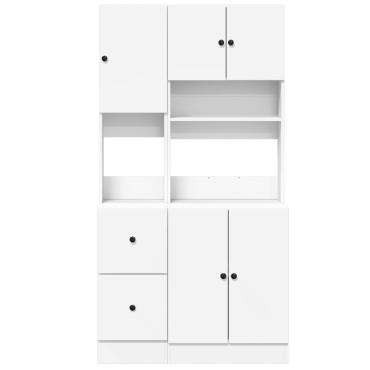 vidaXL Στήλη Κουζίνας Λευκή 95x50x180cm από Επεξεργασμένο Ξύλο