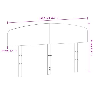 vidaXL Κεφαλάρι από Μασίφ Ξύλο Πεύκου 165,5x3,5x81cm 1 τεμ.