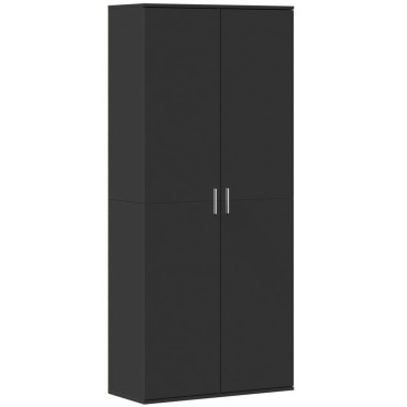vidaXL Ντουλάπι Μαύρο 80x35x180cm από Επεξεργασμένο Ξύλο 1 τεμ.
