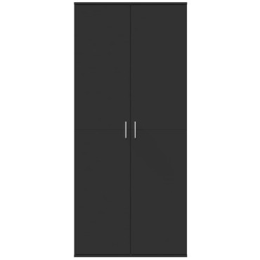 vidaXL Ντουλάπι Μαύρο 80x35x180cm από Επεξεργασμένο Ξύλο 1 τεμ.