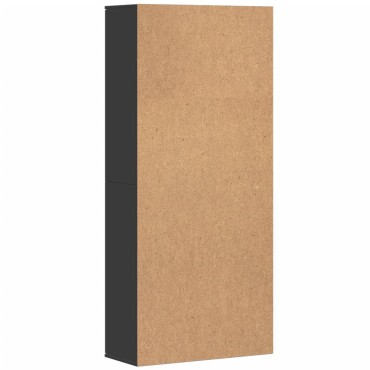 vidaXL Ντουλάπι Μαύρο 80x35x180cm από Επεξεργασμένο Ξύλο 1 τεμ.