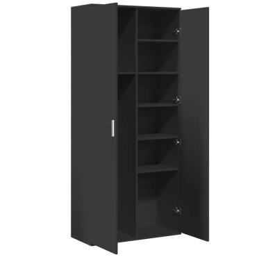 vidaXL Ντουλάπι Μαύρο 80x35x180cm από Επεξεργασμένο Ξύλο 1 τεμ.