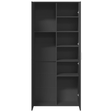 vidaXL Ντουλάπι Μαύρο 80x35x180cm από Επεξεργασμένο Ξύλο 1 τεμ.
