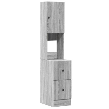 vidaXL Ντουλάπι Κουζίνας Γκρι sonoma 35x50x180cm Επεξεργ. Ξύλο 1 τεμ.