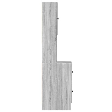 vidaXL Ντουλάπι Κουζίνας Γκρι sonoma 35x50x180cm Επεξεργ. Ξύλο 1 τεμ.