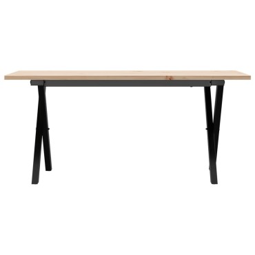 vidaXL Τραπεζάκι Σαλονιού Πλαίσιο Χ 40x40x35cm Μασίφ Πεύκο/Ατσάλι