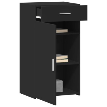 vidaXL Συρταριέρα Μαύρη 50x42,5x93cm από Επεξεργασμένο Ξύλο 1 τεμ.