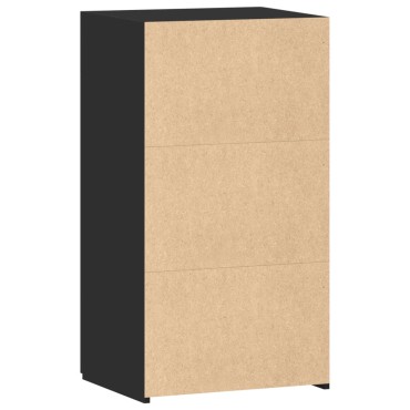vidaXL Συρταριέρα Μαύρη 50x42,5x93cm από Επεξεργασμένο Ξύλο 1 τεμ.