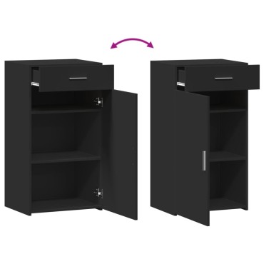 vidaXL Συρταριέρα Μαύρη 50x42,5x93cm από Επεξεργασμένο Ξύλο 1 τεμ.