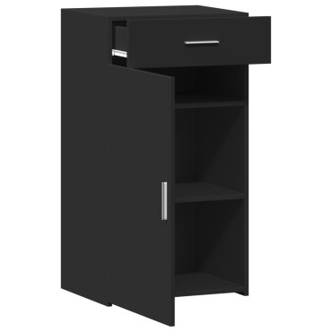 vidaXL Συρταριέρα Μαύρη 50x42,5x93cm από Επεξεργασμένο Ξύλο 1 τεμ.
