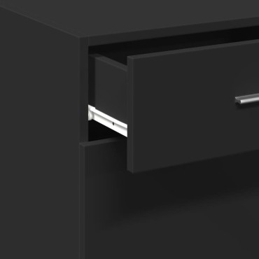 vidaXL Συρταριέρα Μαύρη 50x42,5x93cm από Επεξεργασμένο Ξύλο 1 τεμ.