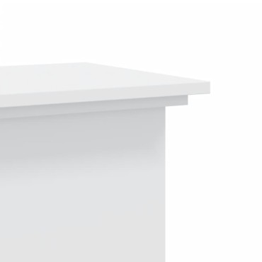 vidaXL Βάση Γλάστρας Λευκό 33x33x100 εκ. από Επεξεργασμένο Ξύλο