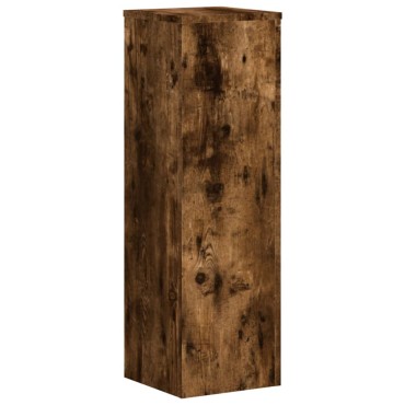 vidaXL Βάσεις Φυτών 2Τεμ. Καπνιστή Δρυς 25x25x80εκ. Επεξεργασμένο Ξύλο