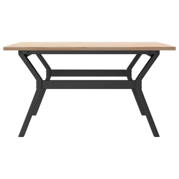 vidaXL Τραπεζάκι Σαλονιού Πλαίσιο Υ 80x80x45cm Μασίφ Πεύκο/Ατσάλι